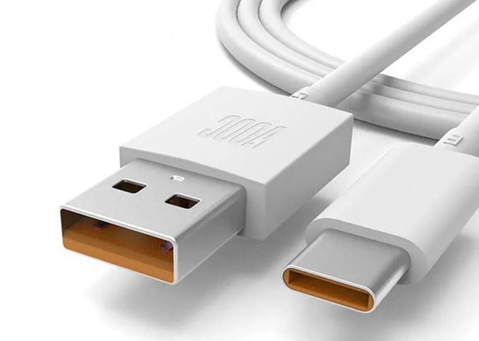 Realme 8S 5G Type-C VOOC Charge And Data Sync Cable 1 Mt White