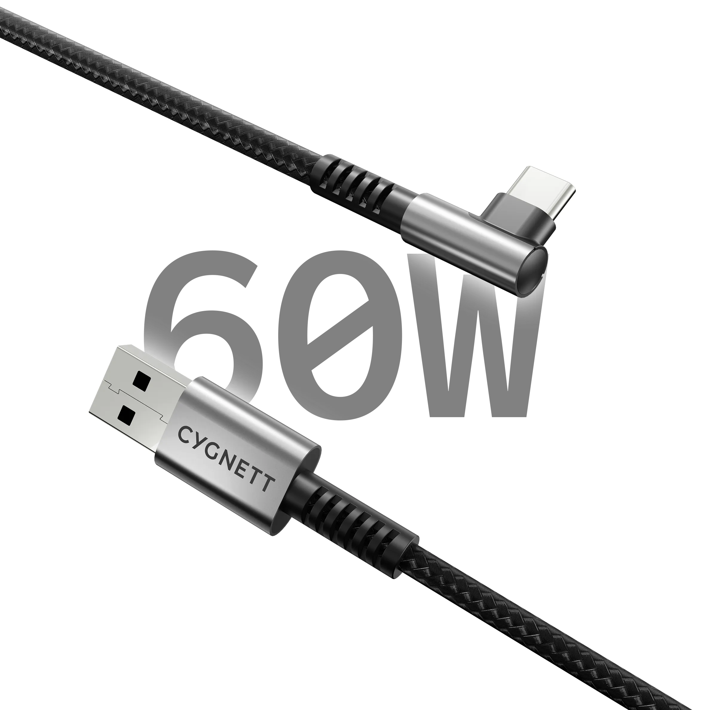Right Angle USB-C to USB-A Cable - 1M
