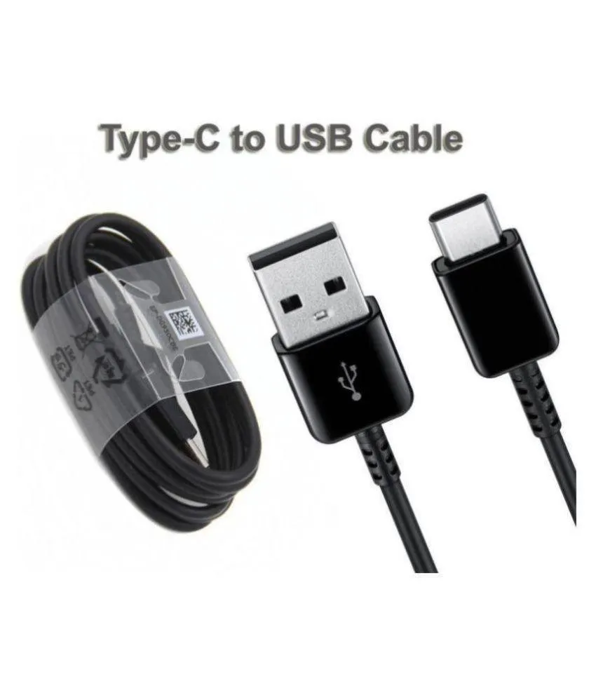 Samsung Galaxy A03s Support 15W Adaptive Fast Charge Type-C Cable Black