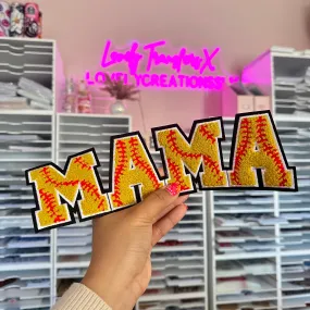 Softball Mama -Chenille Patch