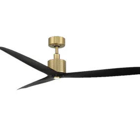 Spinster 60 Inch Brass and Black Wet Rated Smart LED Ceiling Fan