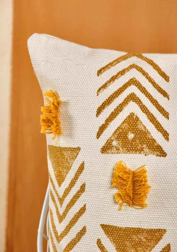 Sun and Shore Hand Block Print Cotton Cushion Cover