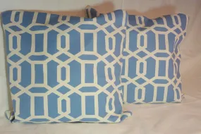 Swavelle/Mill Creek Bondi Wedgewood Blue and Ivory Pillow cover