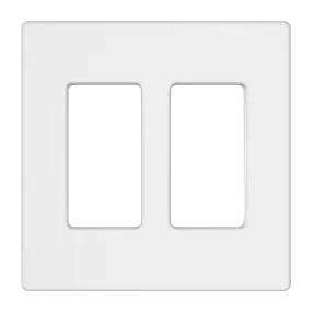 TAN-D0070-2W-S 2-Gang Decorator Screwless Wall Plate - White