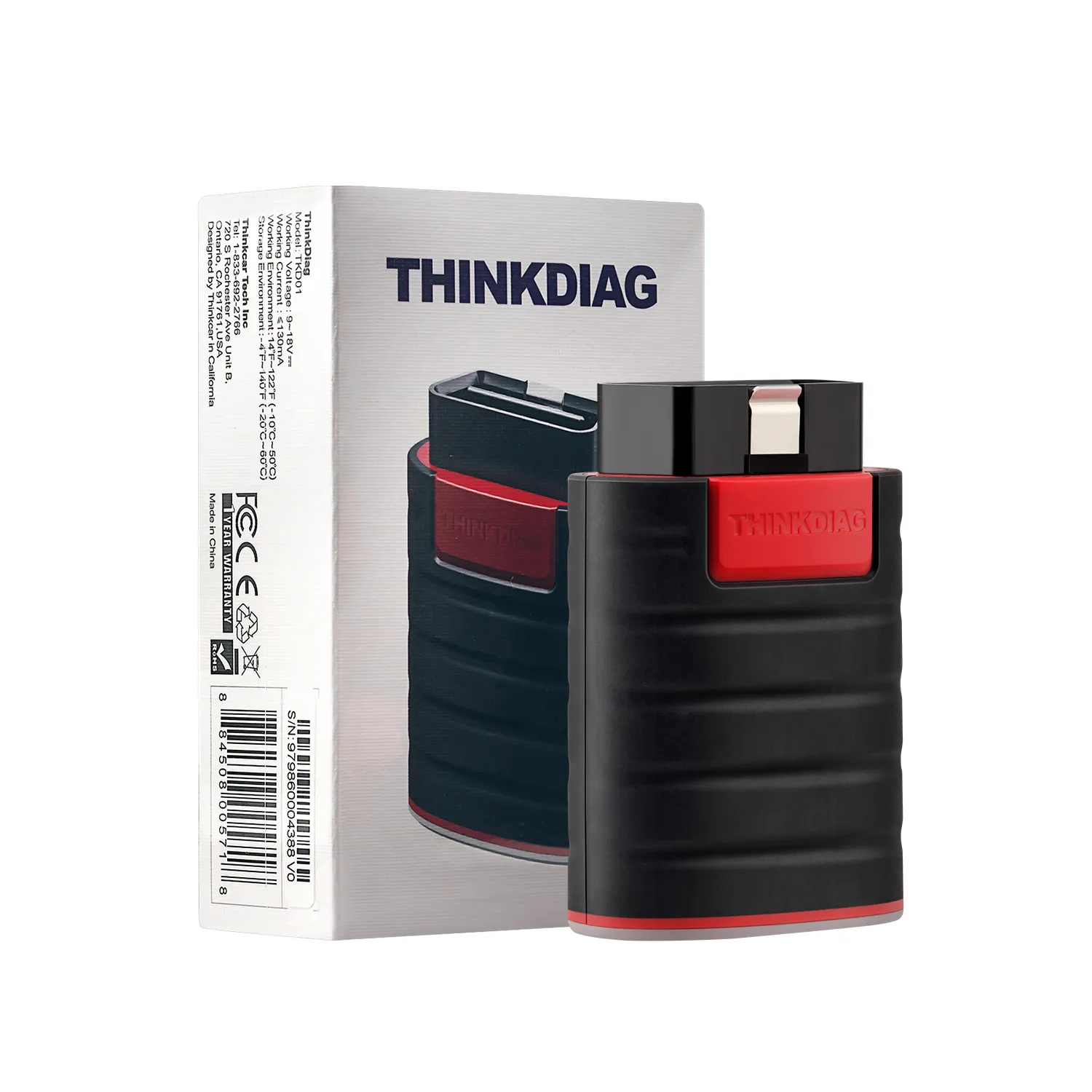Thinkdiag Full System OBD2 Scanner Code Reader Automotive TPMS Diagnostic Tool 16 Reset Services ECU Coding for Android/Ios