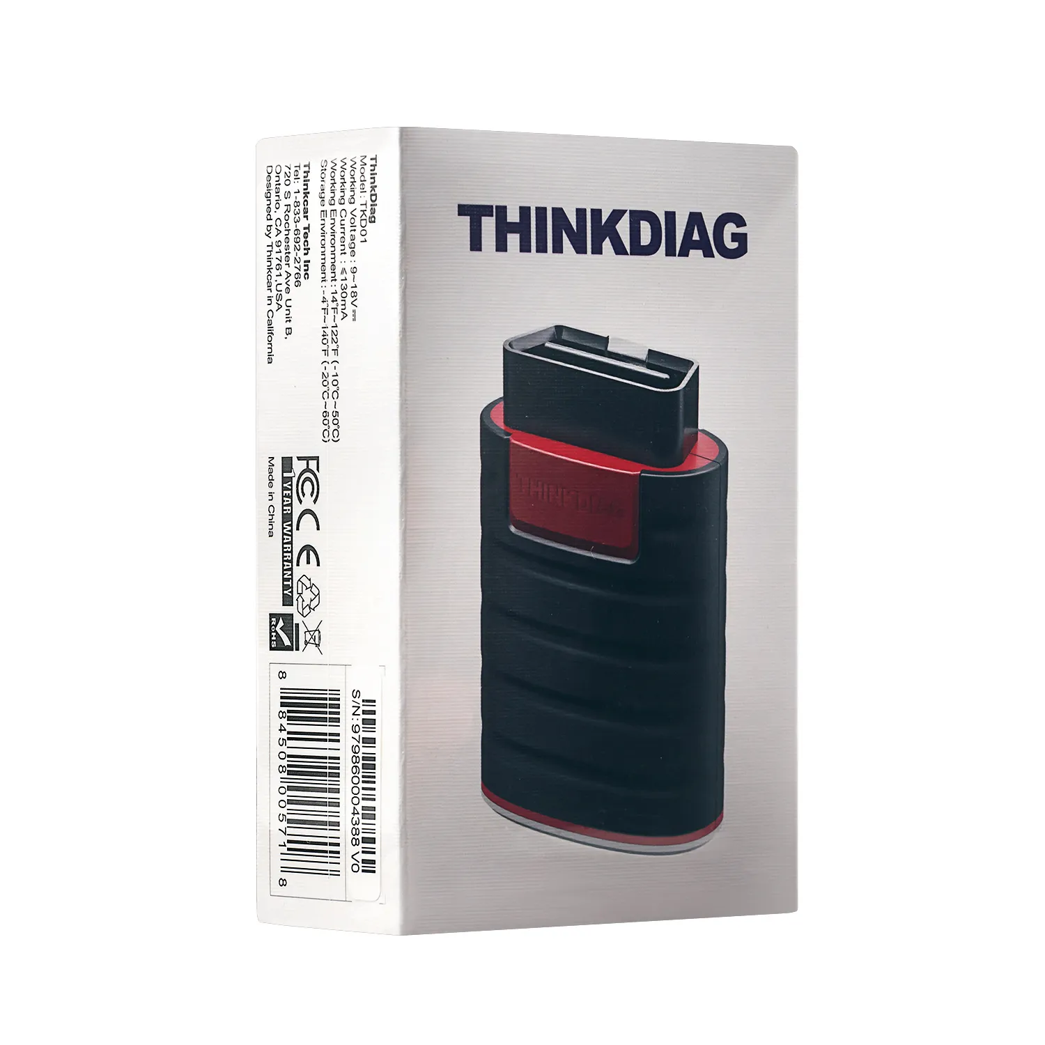 Thinkdiag Full System OBD2 Scanner Code Reader Automotive TPMS Diagnostic Tool 16 Reset Services ECU Coding for Android/Ios