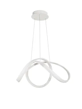 TRU Dimmable Sandy White Aluminium & Acrylic Knot Pendant - ID 10364