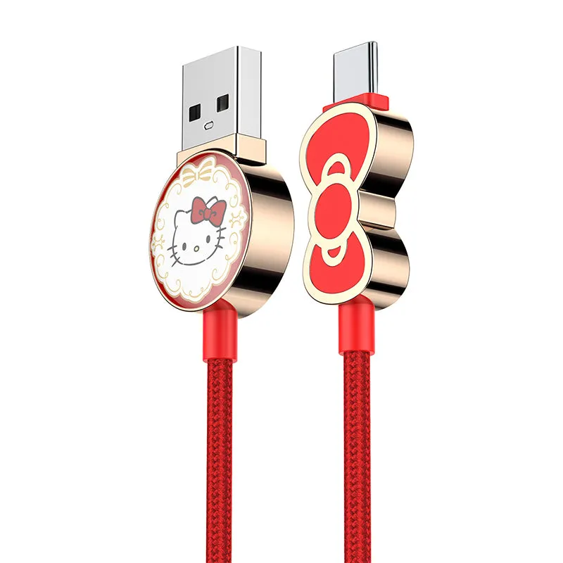 UKA Hello Kitty 3D Zinc Alloy Hybrid Electroplating Type-C Cable