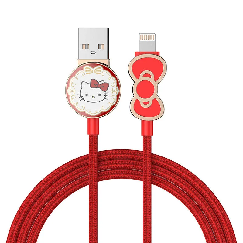 UKA Hello Kitty 3D Zinc Alloy Hybrid Electroplating Type-C Cable