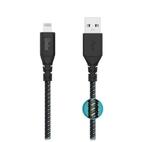 Uolo Link 2m Braided Lightning to USB A Charge & Sync Cable