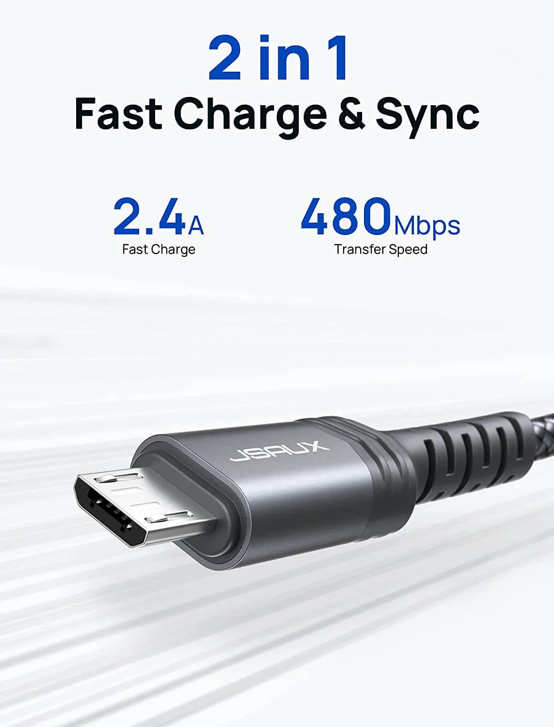 USB-A to Micro 2.0 Charging Cable