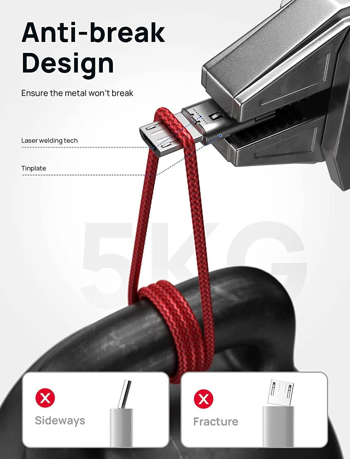 USB-A to Micro 2.0 Charging Cable