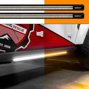 XKGlow White/ Amber Running Board Step Led Light Bar w/ Turn Signal - 48" or 60"